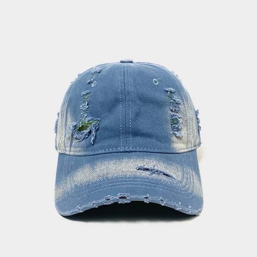 Washed Make Old Ripped Baseball Cap For Women