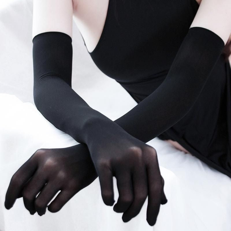 Women's Five-finger Seamless Anti-hook Silk Glove