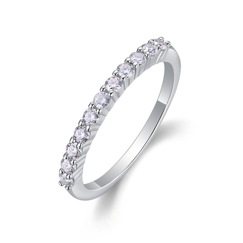 Galaxy Trajectory - A Wedding Ring Set With Top-quality Moissanite S925 Silver And Platinum-plated Diamond Can Be Inspected With A Diamond Pen