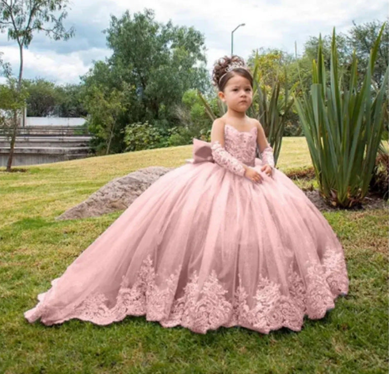 Birthday Costume For Piano Performance Evening Dress Host Catwalk Show Model Trailing