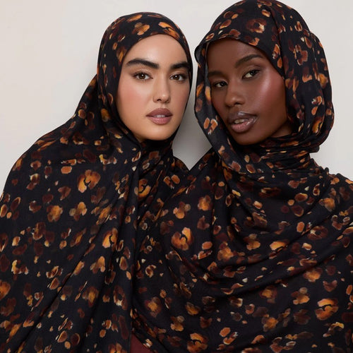 Watercolor Series Satin Polyester Ethnic Shawl