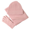 New Wool Scarf Hat Gloves Three-piece Set For Women