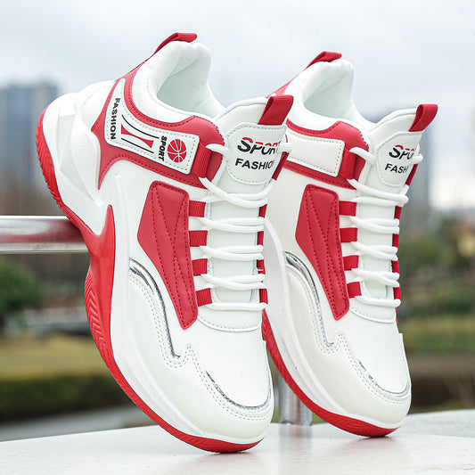 Waterproof High-top Soft Leather Basketball Shoes