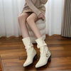 Fashion All-match Comfort And Casual Pointed Toe Chunky Heel Women's Boots