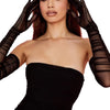 Sexy Transparent Mesh Gauze Extra Long Gloves