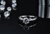 Snow Of The Soul - A Wedding Ring Set With 1-carat Top-quality Moissanite S925 Silver And Platinum-plated Diamond Can Be Tested With A Diamond Pen