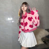 Girls Retro Loose Love Plush Jacket Women