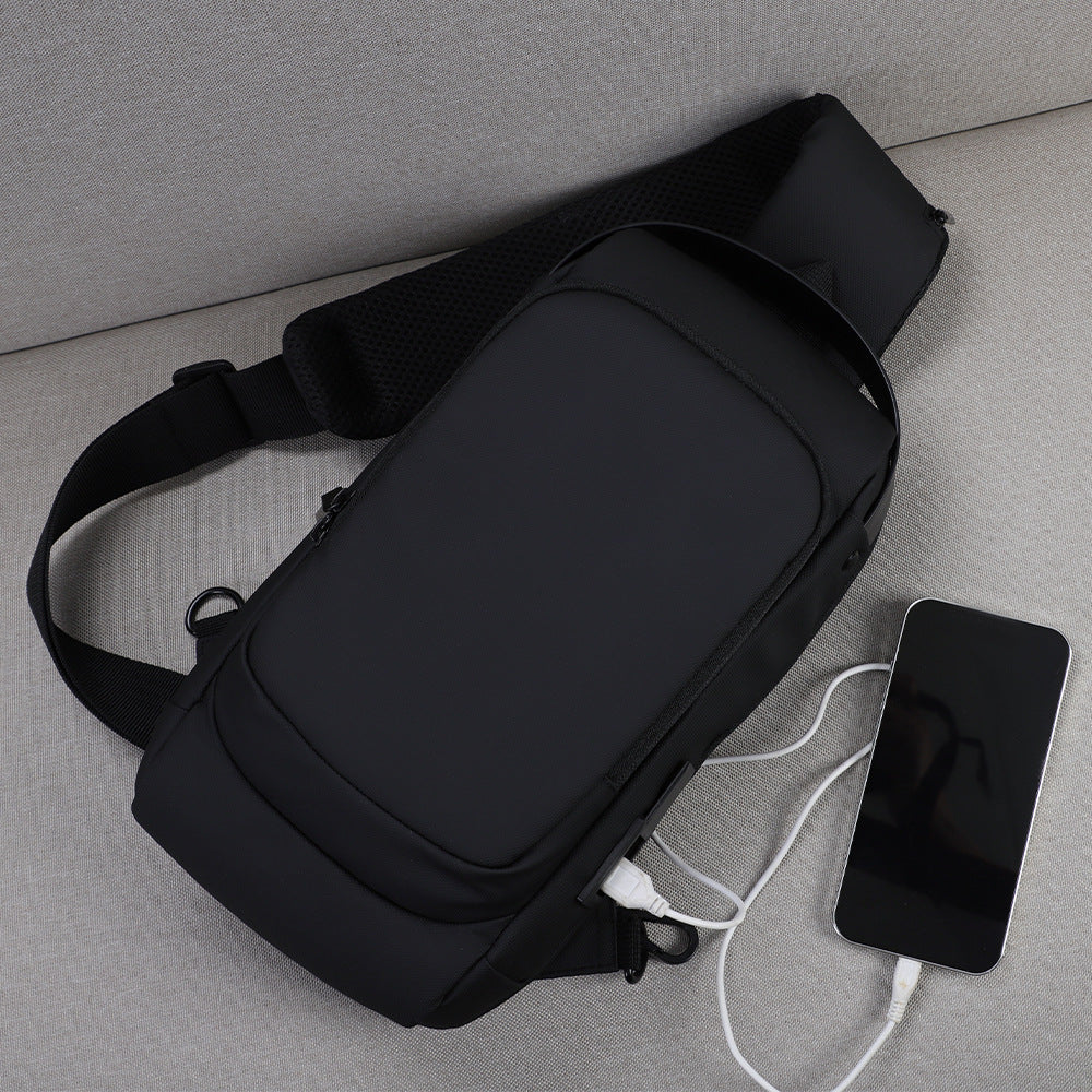 Men's Crossbody Sports USB Charging Shoulder Bag