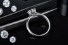Snow Of The Soul - A Wedding Ring Set With 1-carat Top-quality Moissanite S925 Silver And Platinum-plated Diamond Can Be Tested With A Diamond Pen