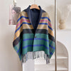 Tassel Wool Cloak Double-sided Shawl Multi-functional Warm Scarf