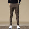 Men's Fleece-lined Slim Fit Tapered Casual Pants