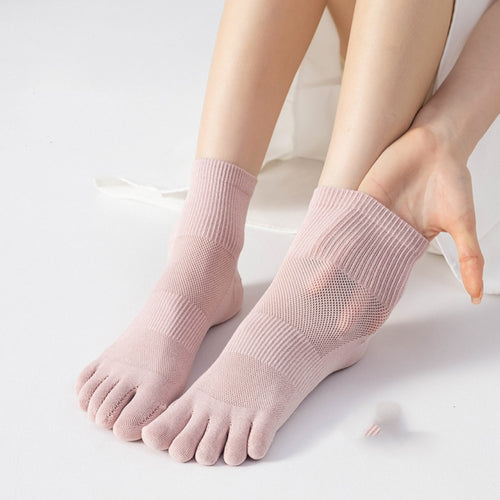 Women's Solid Color Simple Short Thin Five Toe Socks