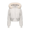 Women's Waist-tight Big Fur Collar Hooded Short Cotton Jacket