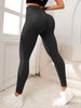 Women's Solid Color Casual High Waist Stretch Fitness Yoga Striped Trousers