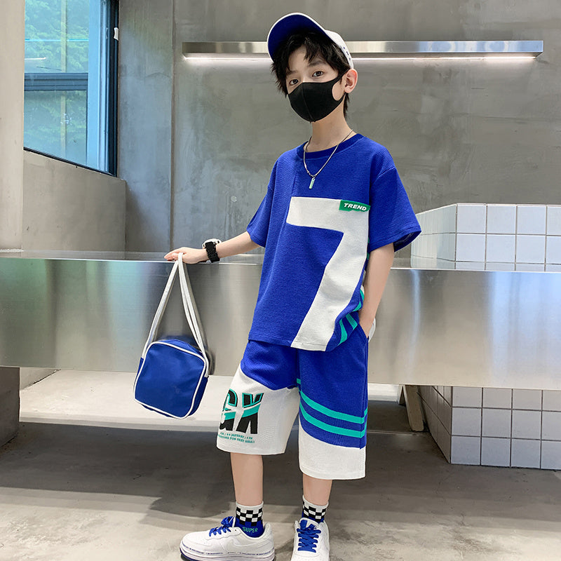 Summer Sports Big Children's Thin Short-sleeved Suit