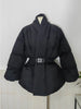 Retro Design Waist-tight Large Lapel Down Jacket Women