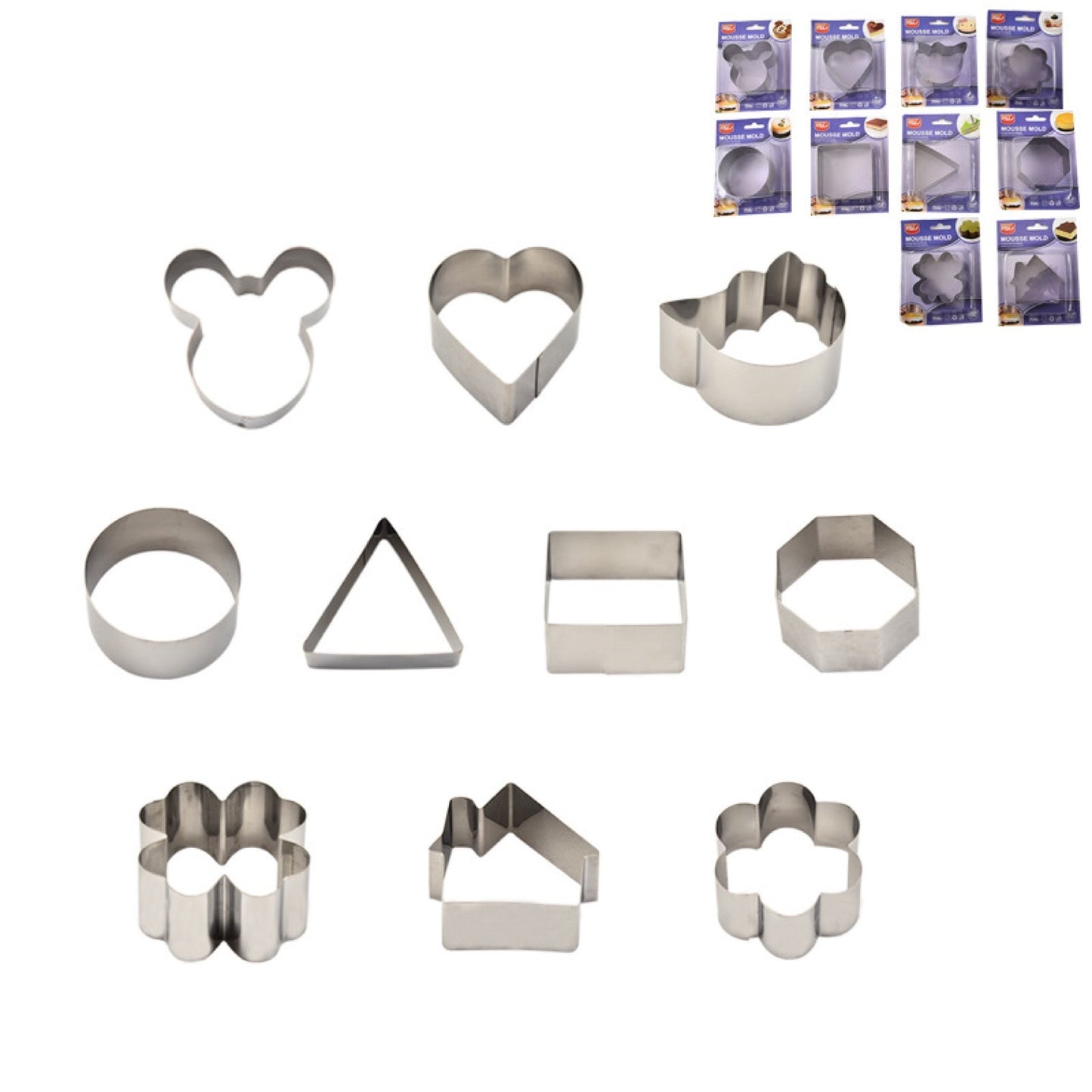 Stainless Steel Cookie Cut Fruit  Cake Baking Mould