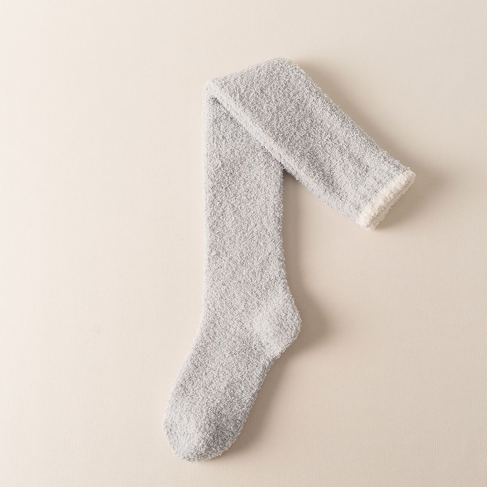 Coral Fleece Knee Socks Women's Autumn And Winter Warm Long Fleece-lined