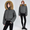 Women's Hooded Fur Collar Cotton-padded Clothes With Design Sense