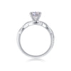 Looking Forward To Your Return - A 1-carat Top-quality Moissanite S925 Silver Platinum-plated Diamond Wedding Ring. The Ring Can Be Inspected With A Diamond Pen
