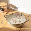 Ceramic Soup Bowl Household Anti-scald Double-ear Bowl