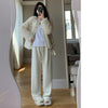 New Corduroy Pants Wide-leg Winter Slim Fit Women's Fleece-lined Thickened Casual Pants