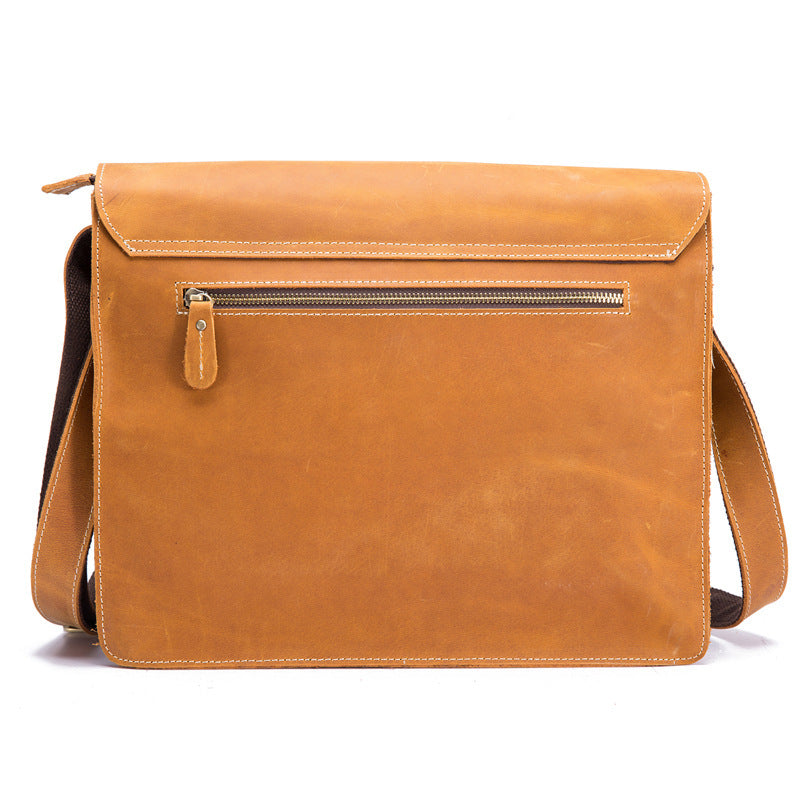 حقيبة أعمال جلدية عتيقة كروسبودي