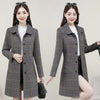 Middle-aged Mother Ladies Autumn Clothes Plaid Woolen Coat