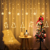 Christmas Deer Tree Bells Star String Fairy Lights Curtain Light Outdoor Garland