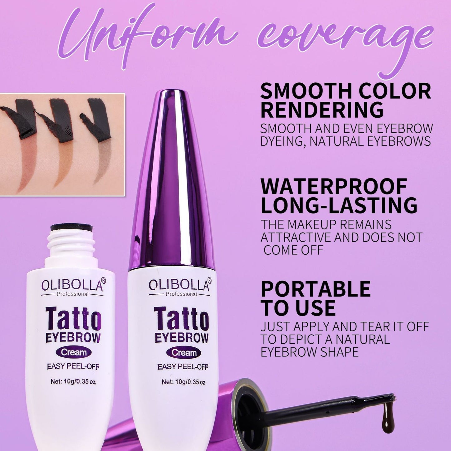 Durable Waterproof Colorfast Semi-permanent Brow Cream