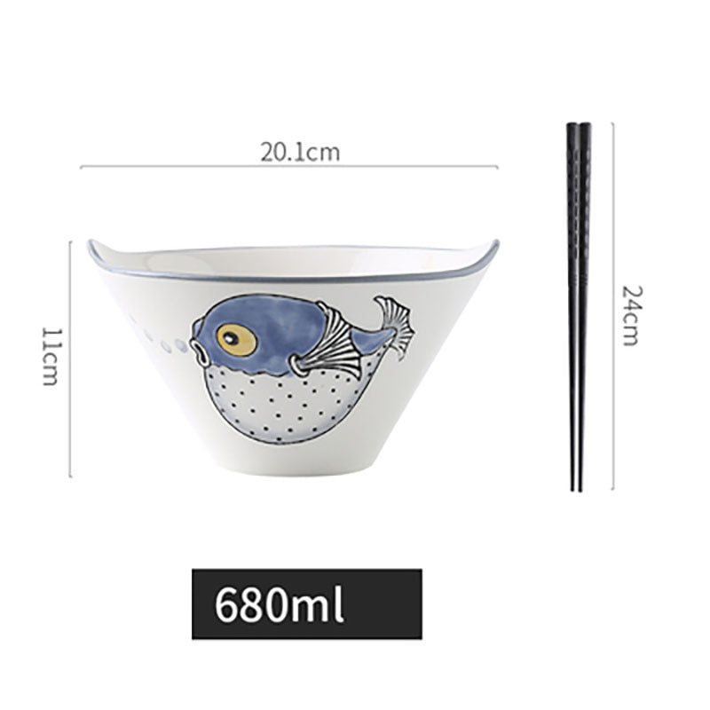 Japanese Noodle Bowl Home Creative Cute 7 Inches