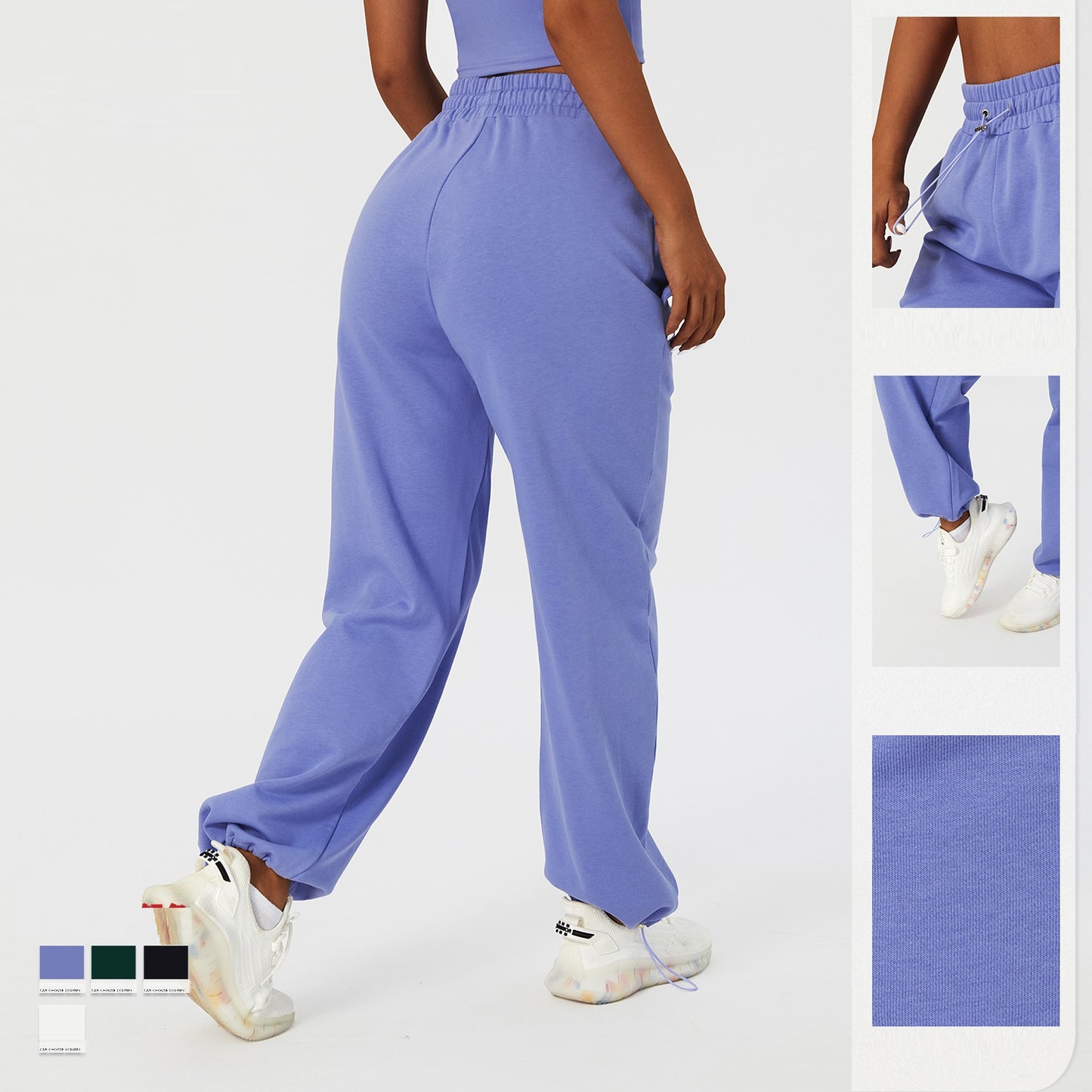 Autumn And Winter Drawstring Loose Bound Sports Pants For Women