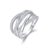 Brilliant Interweaving - A Wedding Ring Set With Top-quality Moissanite S925 Silver And Platinum-plated Diamond Can Be Inspected With A Diamond Pen