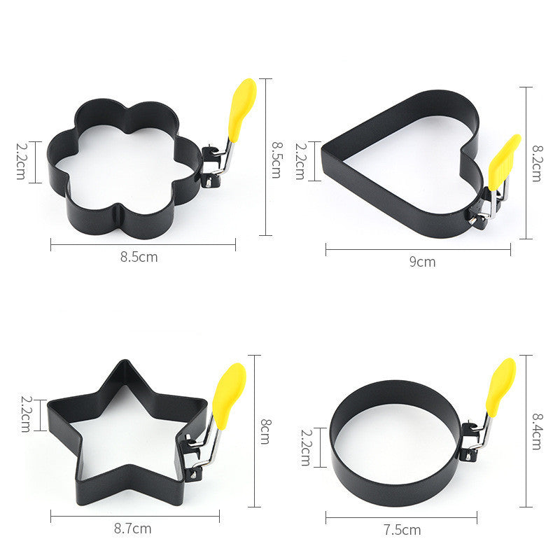 Stainless Steel Round Heart-shaped Flower-shaped Star-shaped Omelette Set