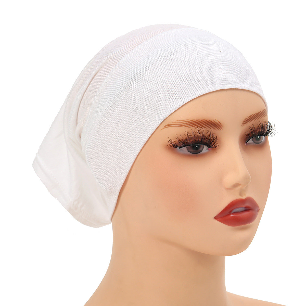 Pure Color Modal Wide-brimmed Mercerized Cotton Stretch Sleeve Cap