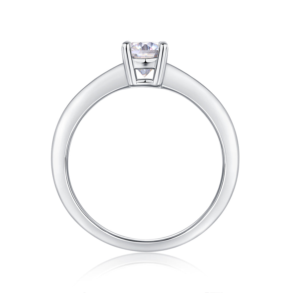 Eternal And Unchanging - A Wedding Ring Set With Top-quality Moissanite S925 Silver And Platinum-plated Diamond Can Be Tested With A Diamond Pen