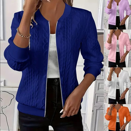 Cardigan Zipper Jacket Coat Women's Clothing Knitted Baseball Jersey Jacket