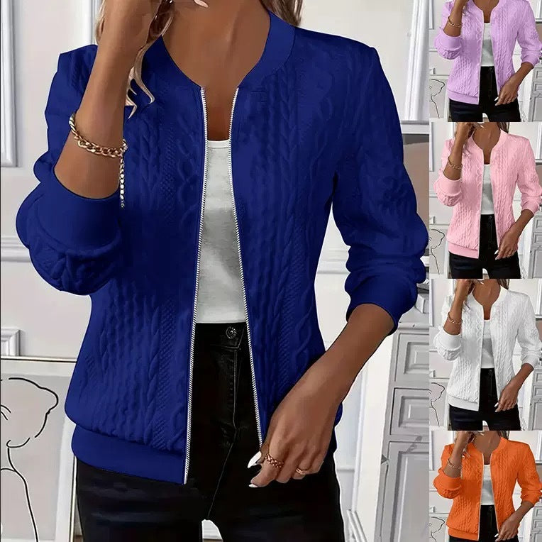 Cardigan Zipper Jacket Coat Women's Clothing Knitted Baseball Jersey Jacket