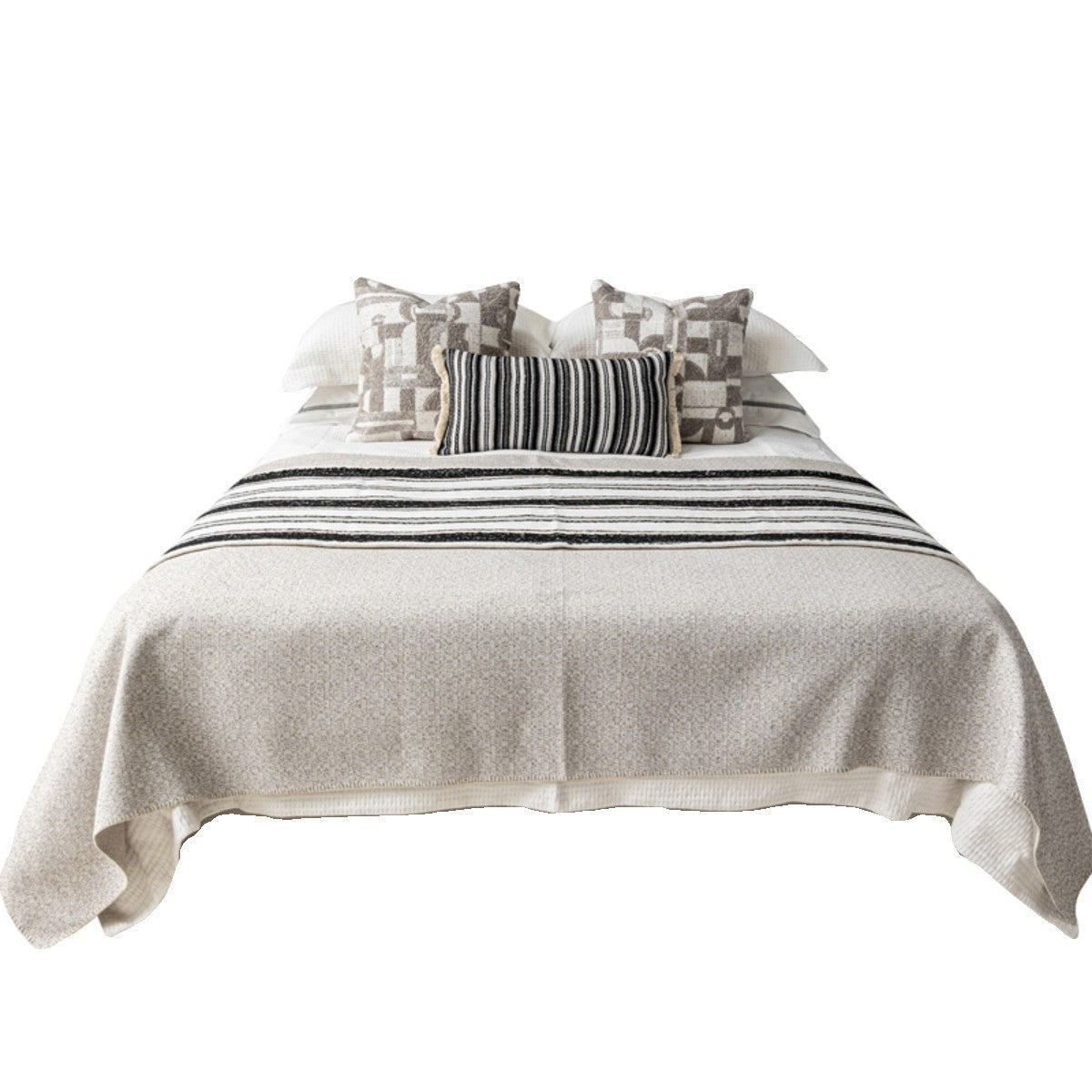 Modern Style Black And White Striped Bedding Four-piece Set