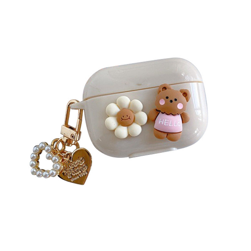 جراب سيليكون إبداعي ثلاثي الأبعاد على شكل دب مزهر، من ثلاثة أجيال