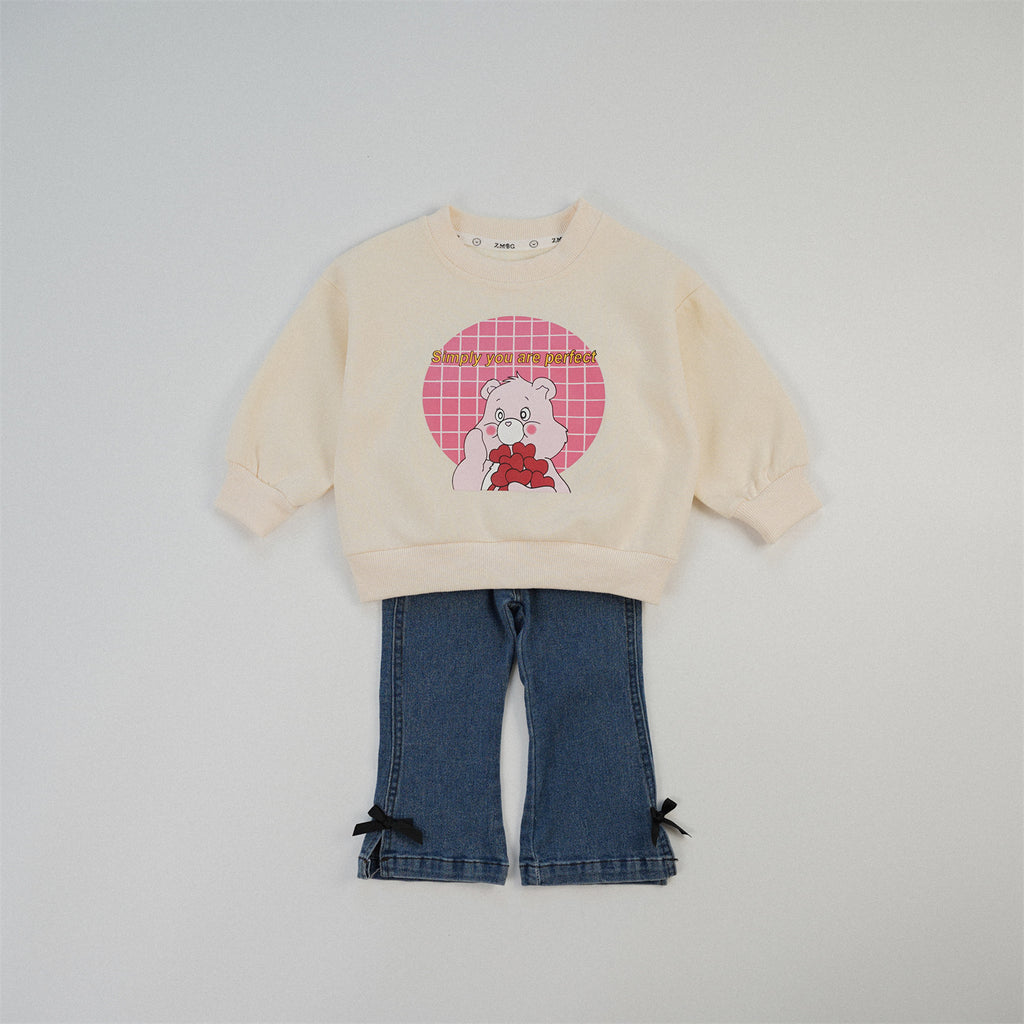 Product Girls Micro-elastic Denim Bell-bottom Pants