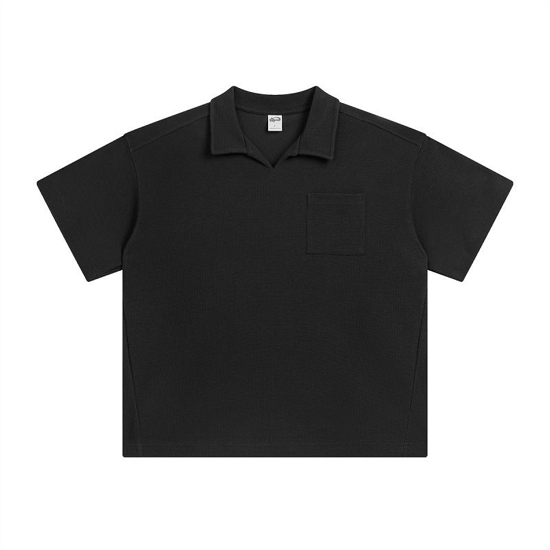 American Casual Simple Lapel Short Sleeve