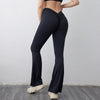 High-waist Quick-drying Fitness Sports Wide Legs Bootcut Trousers