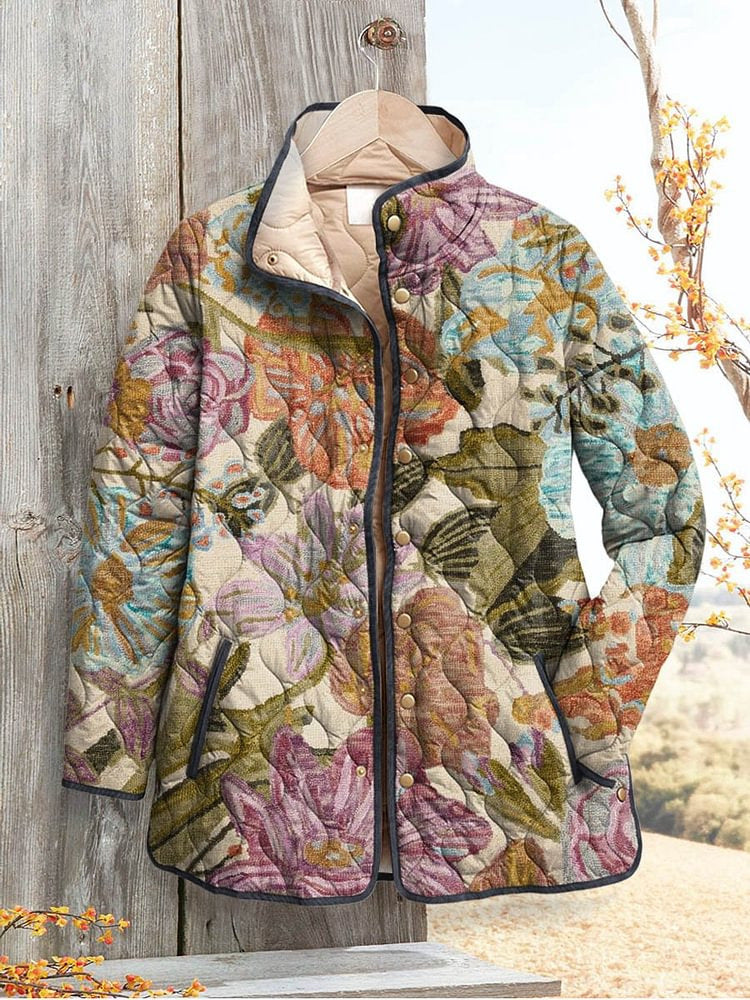 Women's Fashion Tuck Flower Digital Printed Female Cotton Clothing