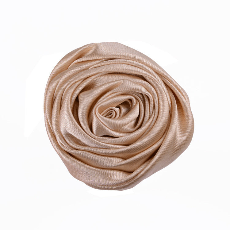 Rose Three-dimensional Bud Satin Fabric Flower Corsage Bridal Bouquet Ornament Accessories