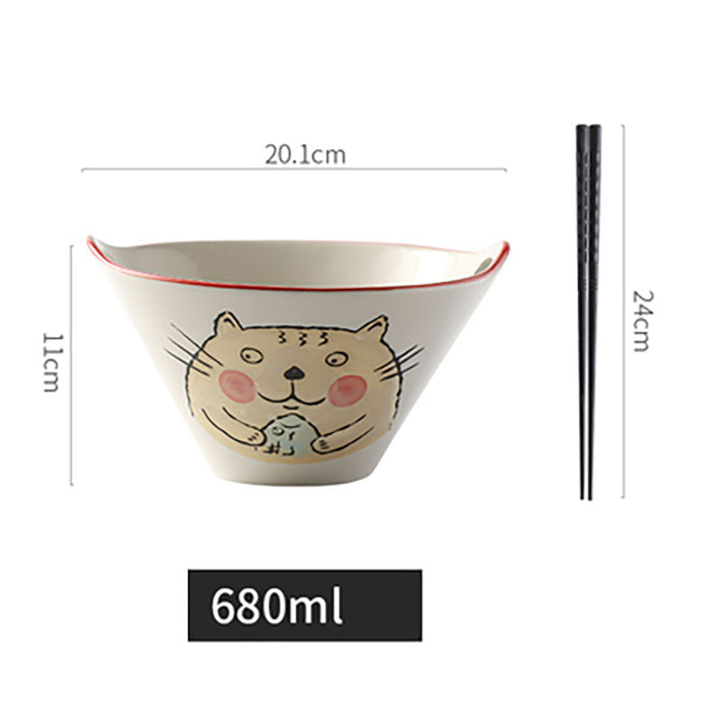 Japanese Noodle Bowl Home Creative Cute 7 Inches