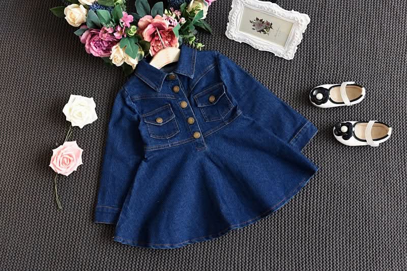 Denim Dress For Middle And Small Girls - Eshtree
