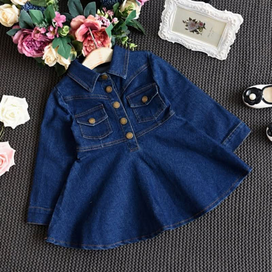 Denim Dress For Middle And Small Girls - Eshtree