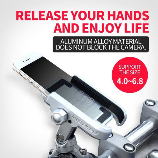 DEROACE Bicycle Phone Holder Universal Support Telephone Handlebar Mount Bracket Electric Vehicle Aluminum alloy Phones Holders - Eshtree