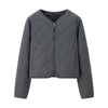 Classic Diamond Round Neck Cotton-padded Jacket